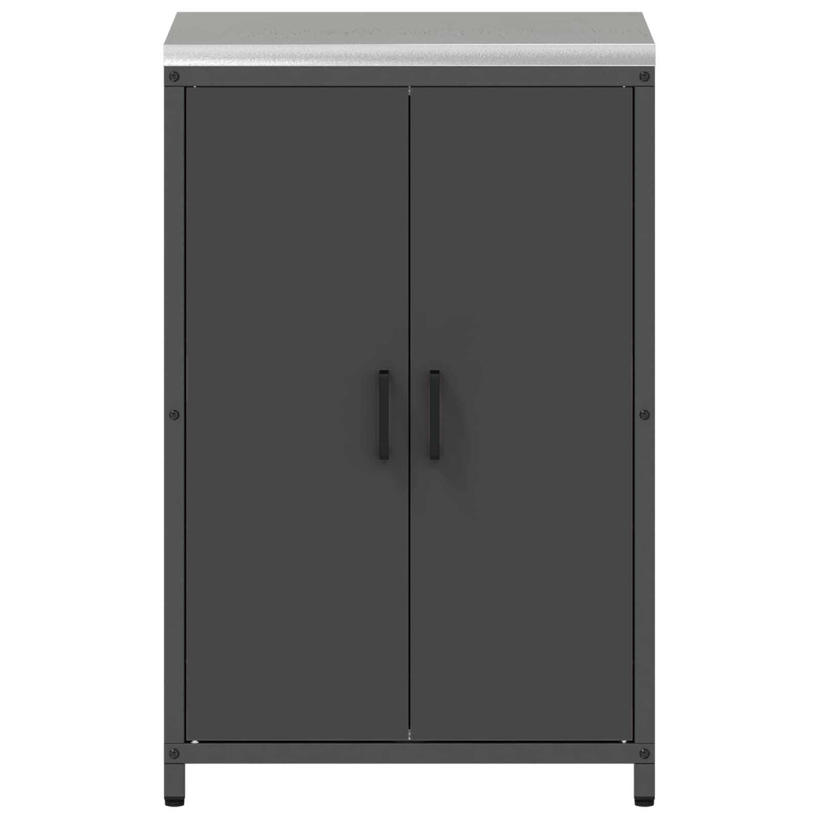 Küchenaufbewahrung HATTEM Schwarz 60 x 50 x 92 cm Stahl