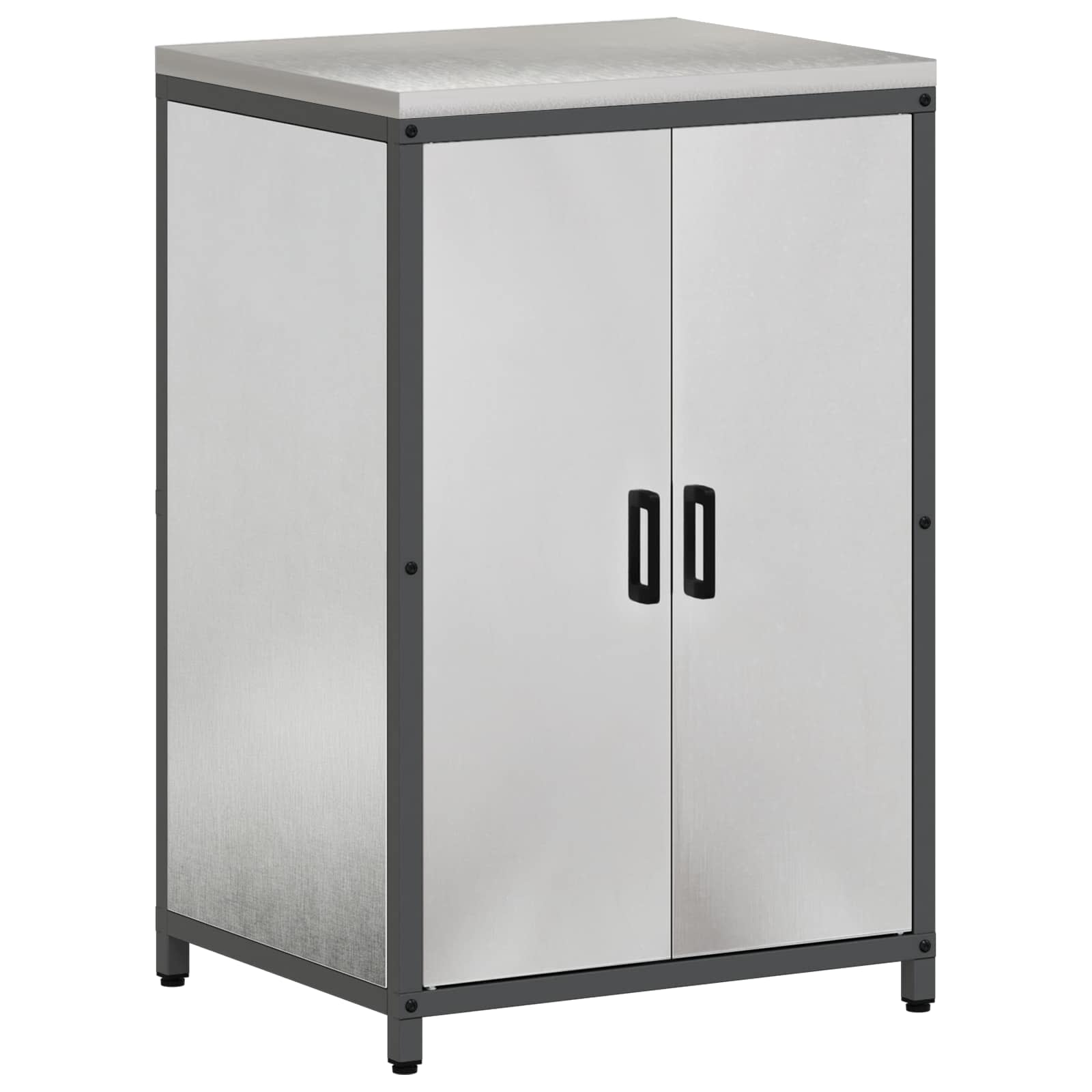 Küchenaufbewahrung HATTEM Silber 60 x 50 x 92 cm Stahl