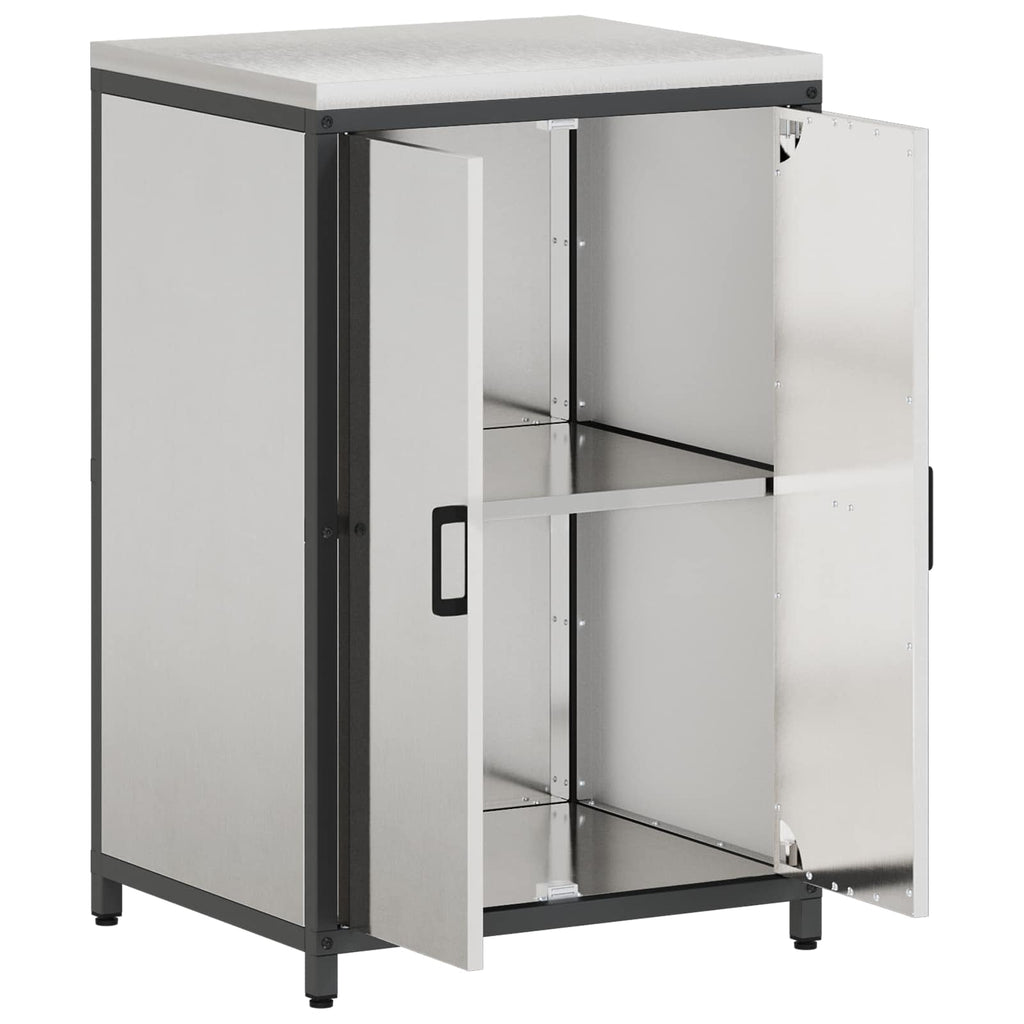 Küchenaufbewahrung HATTEM Silber 60 x 50 x 92 cm Stahl