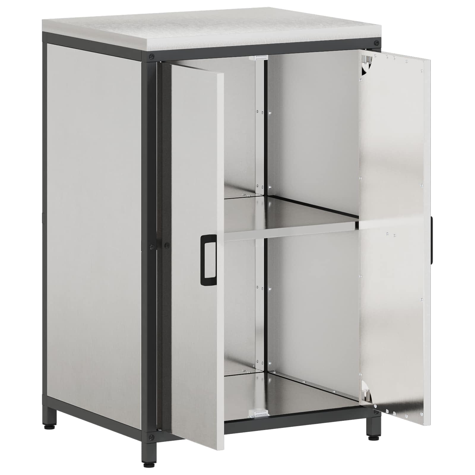Küchenaufbewahrung HATTEM Silber 60 x 50 x 92 cm Stahl