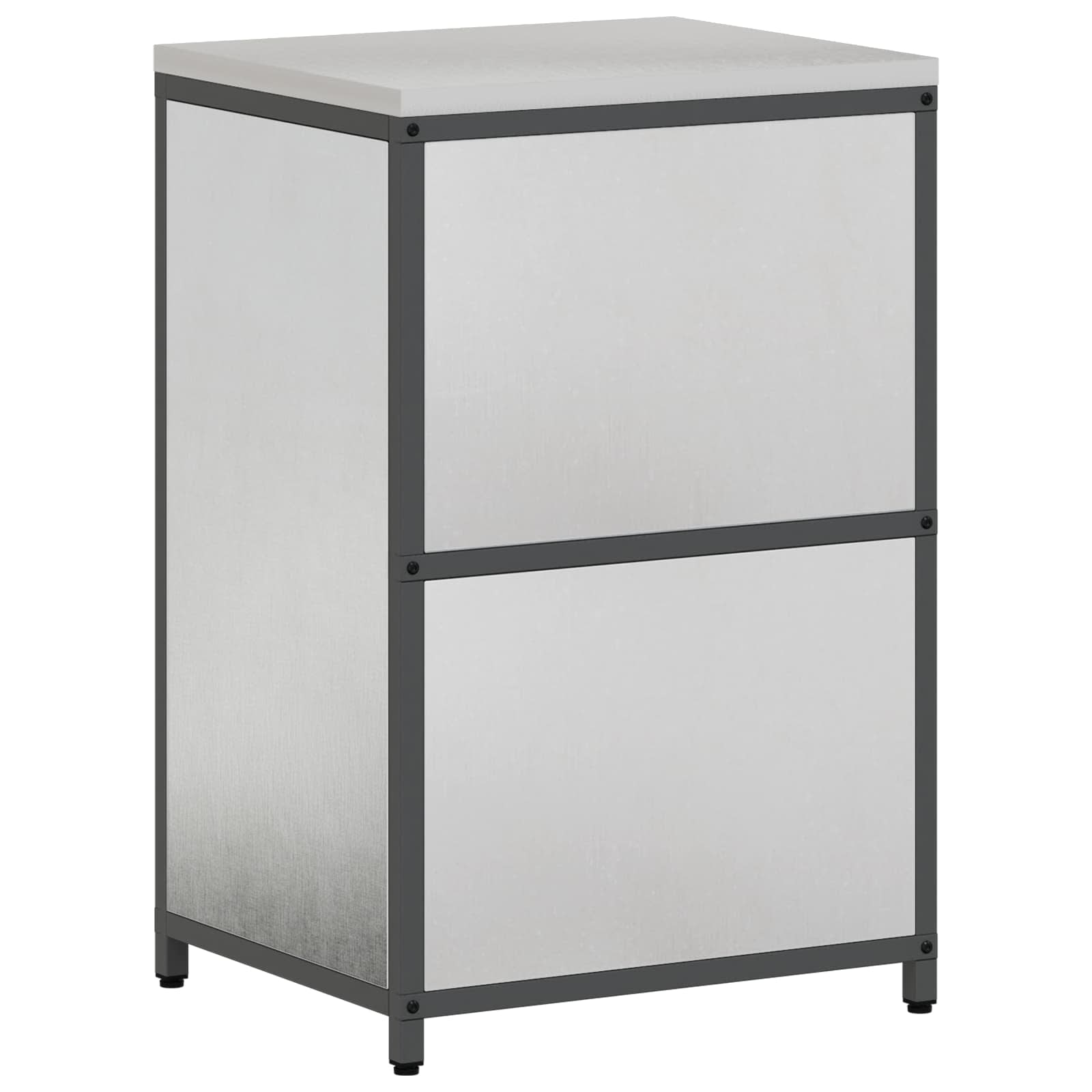 Küchenaufbewahrung HATTEM Silber 60 x 50 x 92 cm Stahl