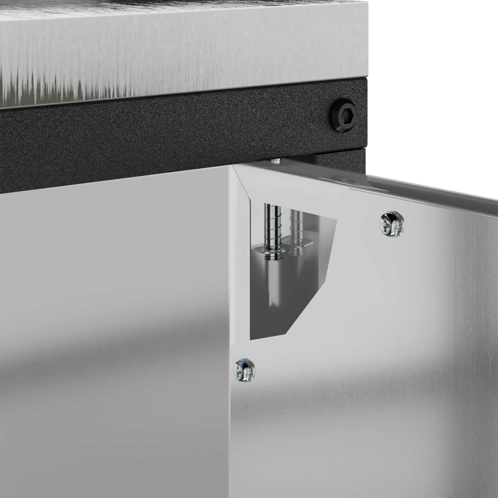 Küchenaufbewahrung HATTEM Silber 60 x 50 x 92 cm Stahl