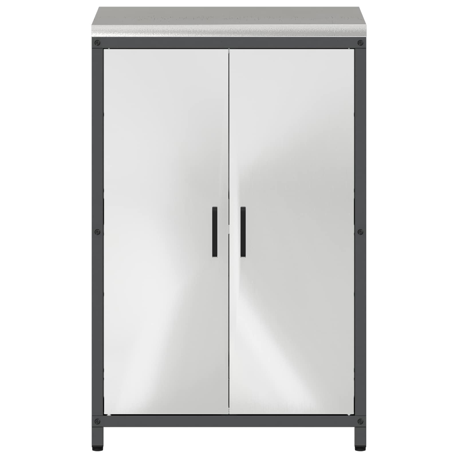 Küchenaufbewahrung HATTEM Silber 60 x 50 x 92 cm Stahl