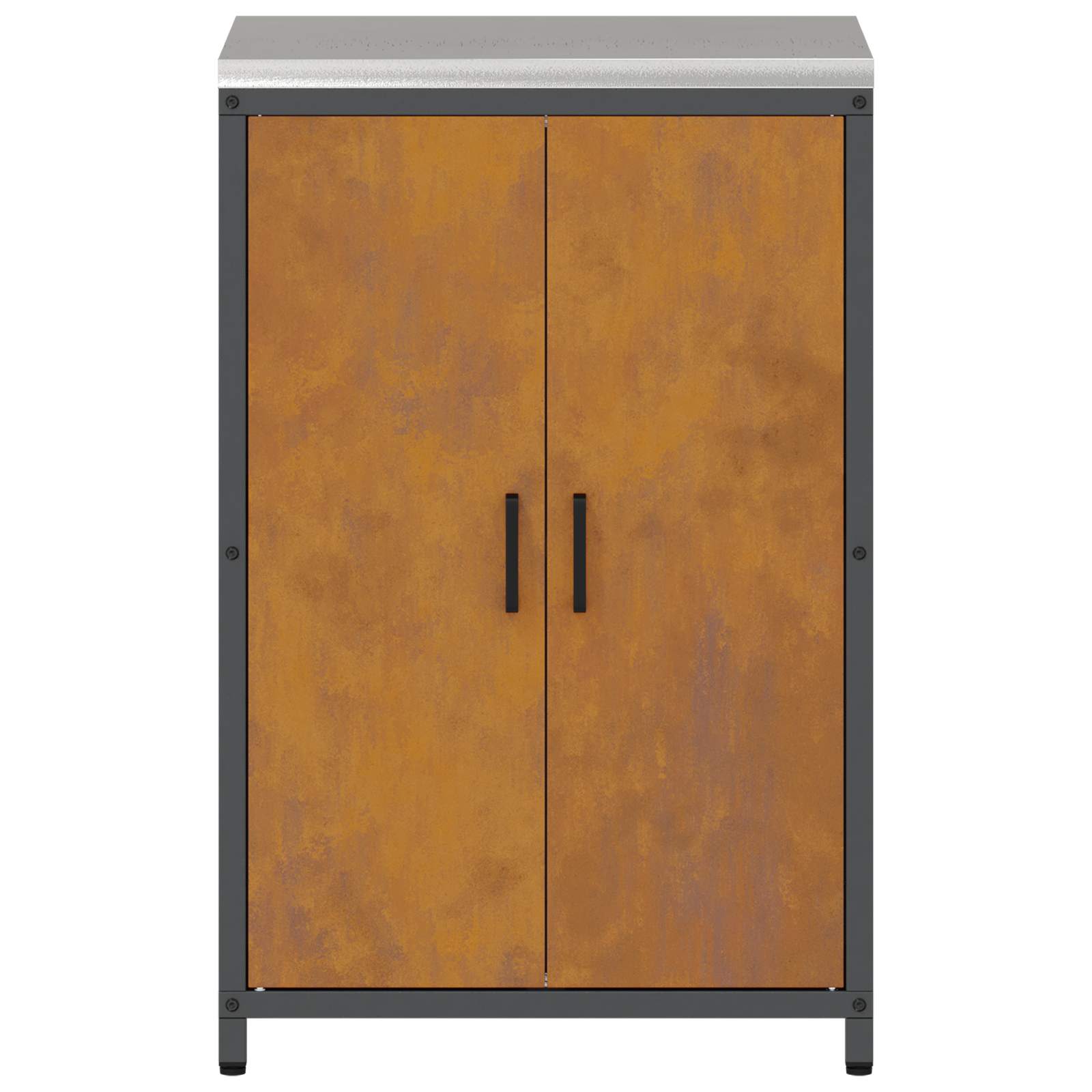 Küchenaufbewahrung HATTEM Rostig 60 x 50 x 92 cm Stahl
