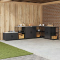 Küchenaufbewahrung HATTEM Schwarz 90 x 50 x 53 cm Stahl