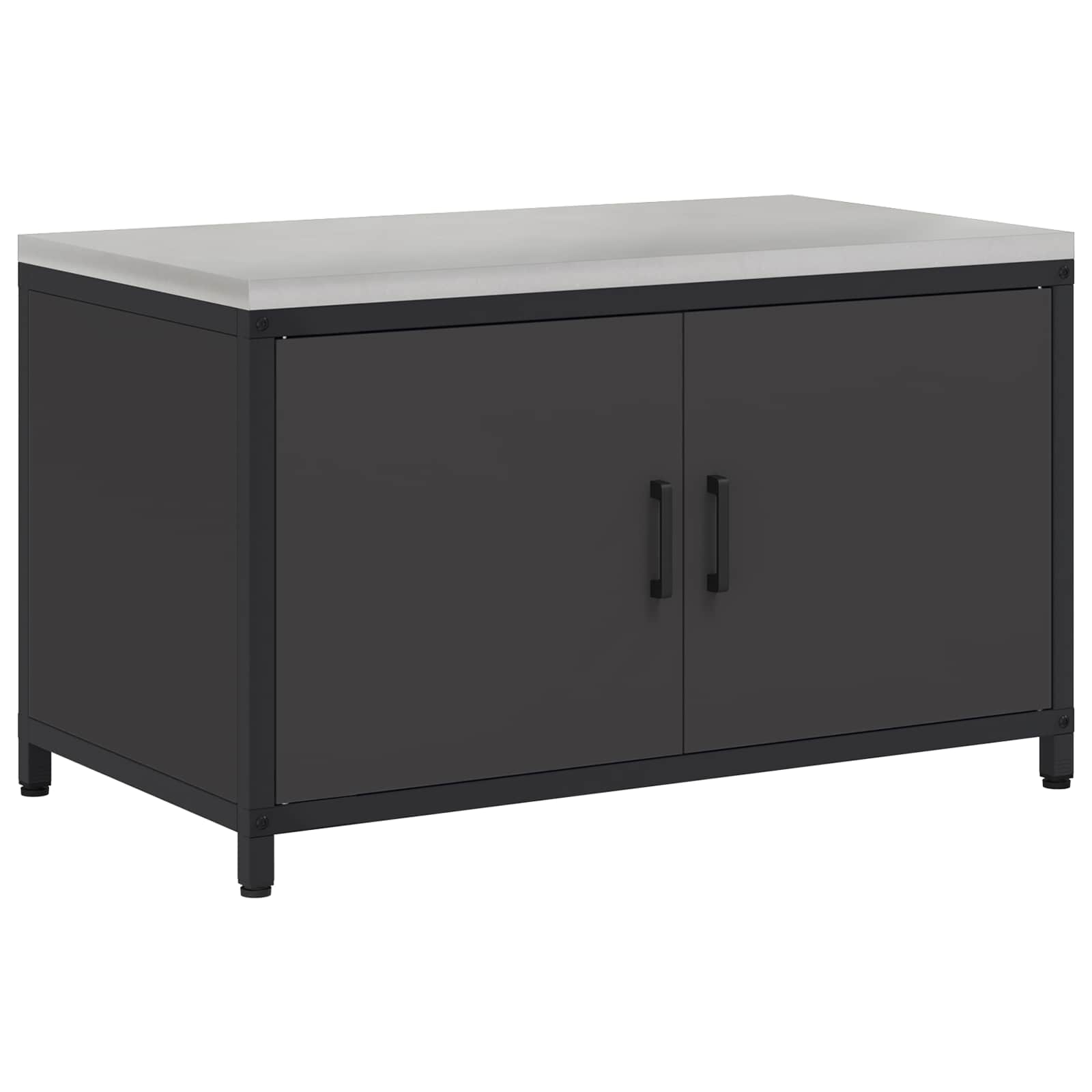 Küchenaufbewahrung HATTEM Schwarz 90 x 50 x 53 cm Stahl