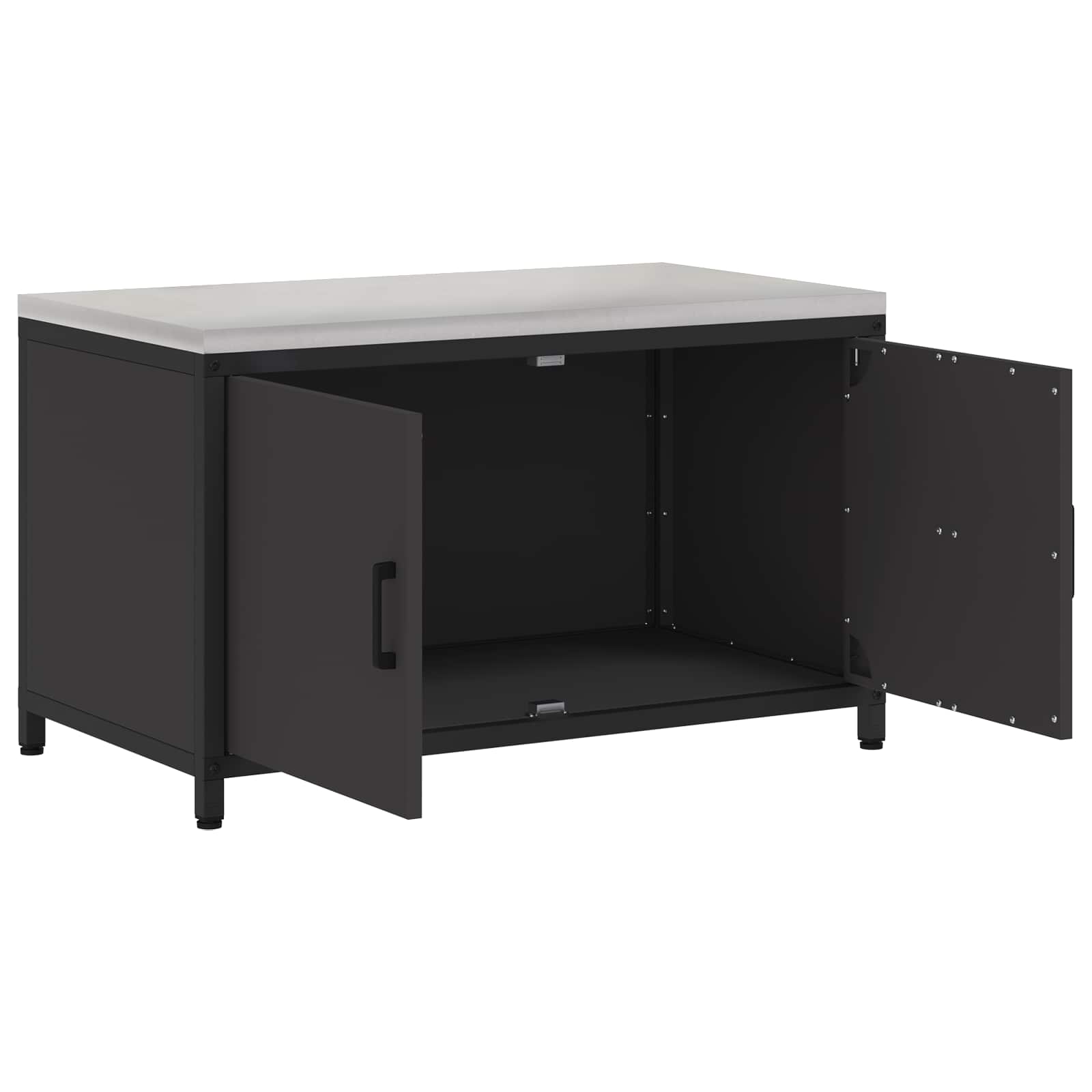 Küchenaufbewahrung HATTEM Schwarz 90 x 50 x 53 cm Stahl