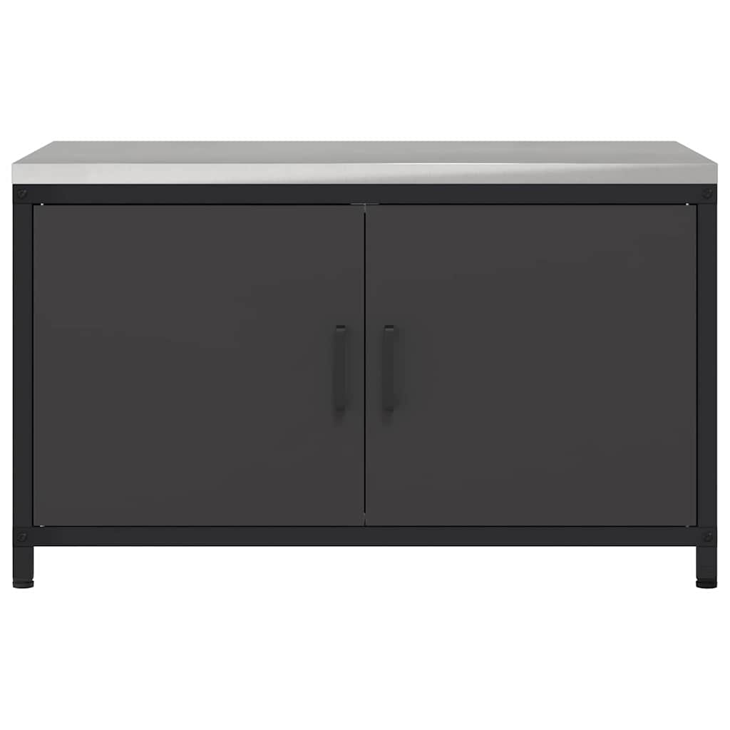 Küchenaufbewahrung HATTEM Schwarz 90 x 50 x 53 cm Stahl
