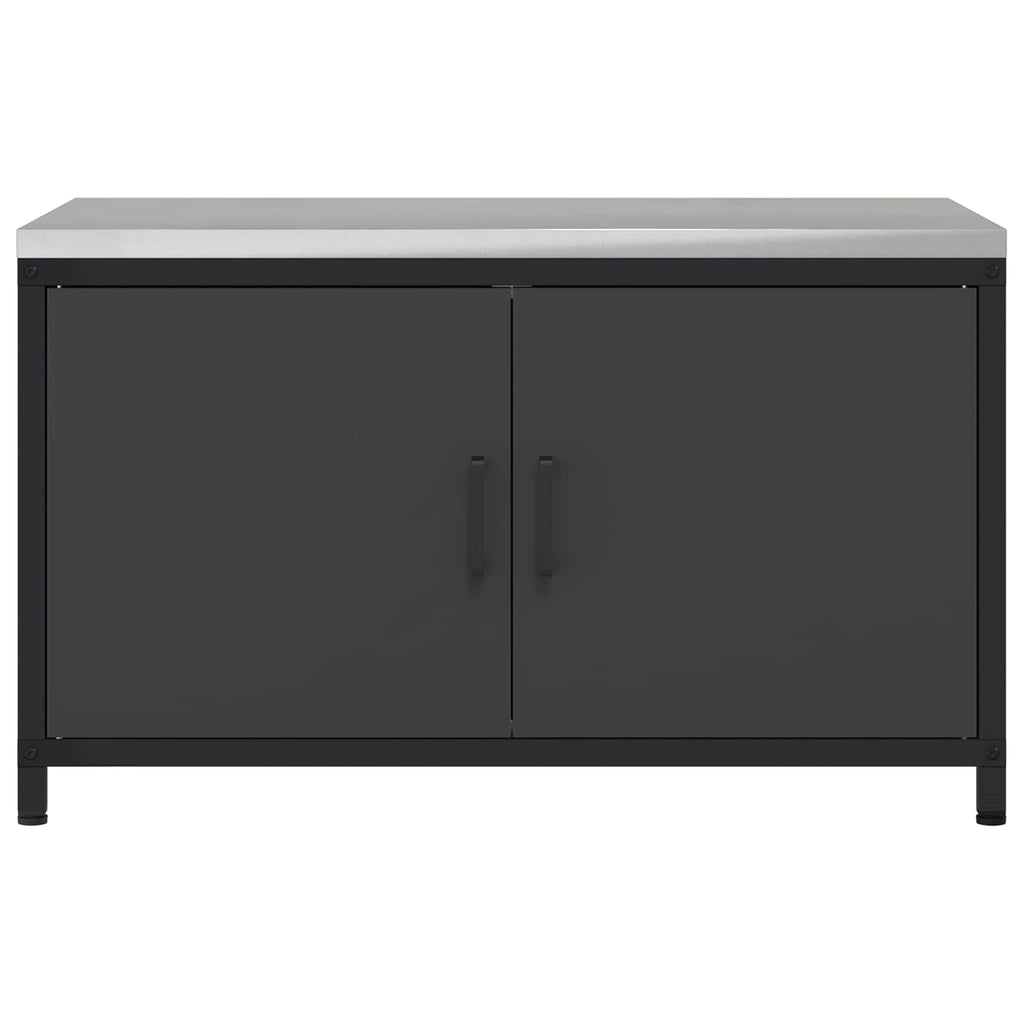 Küchenaufbewahrung HATTEM Schwarz 90 x 50 x 53 cm Stahl
