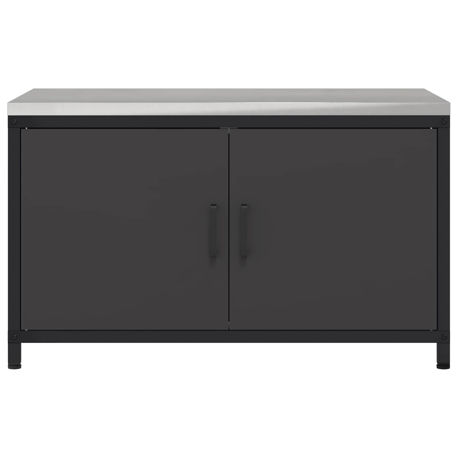 Küchenaufbewahrung HATTEM Schwarz 90 x 50 x 53 cm Stahl