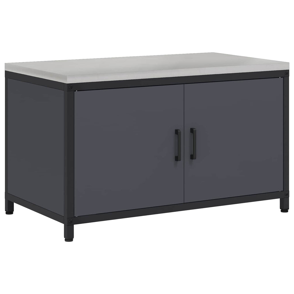 Küchenaufbewahrung HATTEM Anthrazit 90 x 50 x 53 cm Stahl