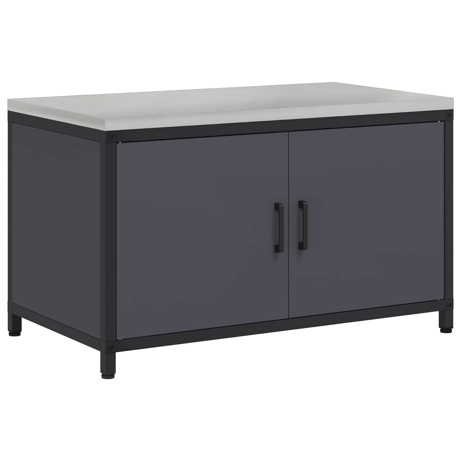 Küchenaufbewahrung HATTEM Anthrazit 90 x 50 x 53 cm Stahl