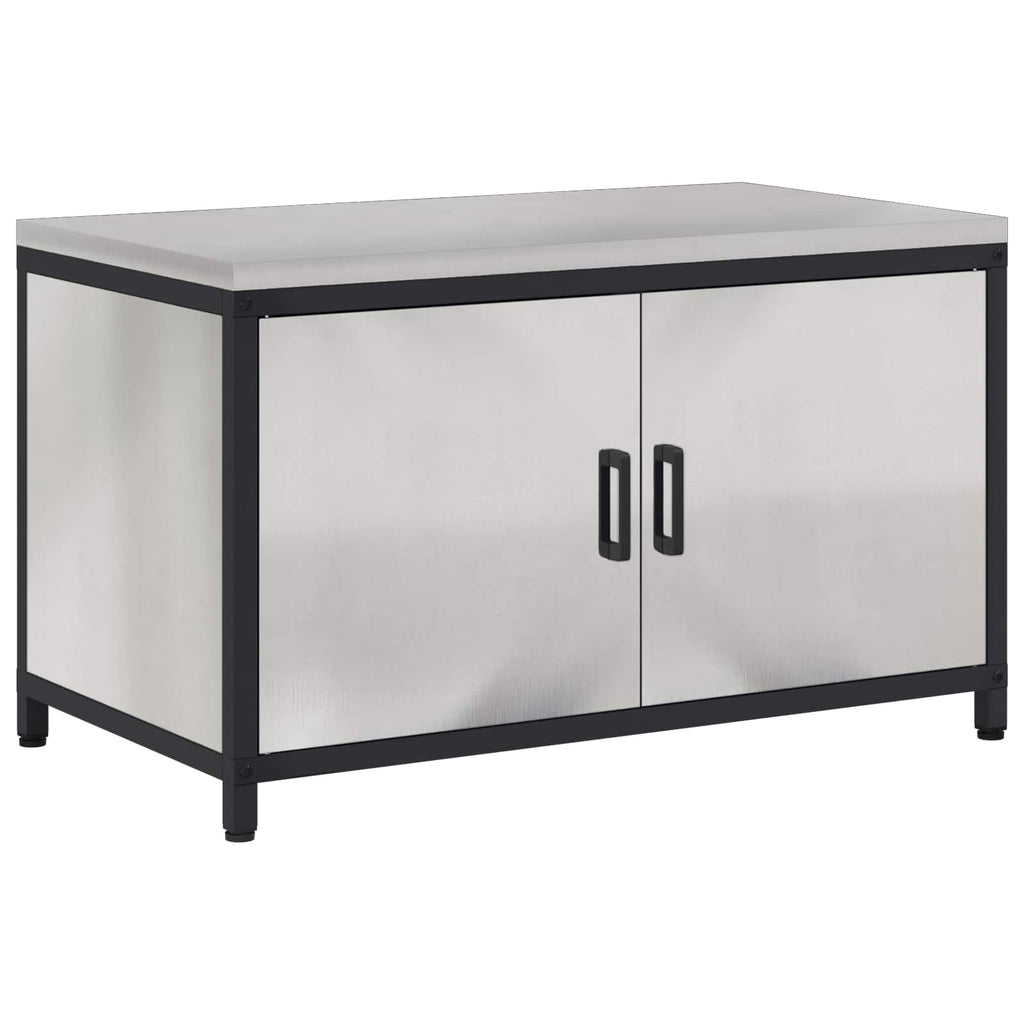 Küchenaufbewahrung HATTEM Silber 90 x 50 x 53 cm Stahl