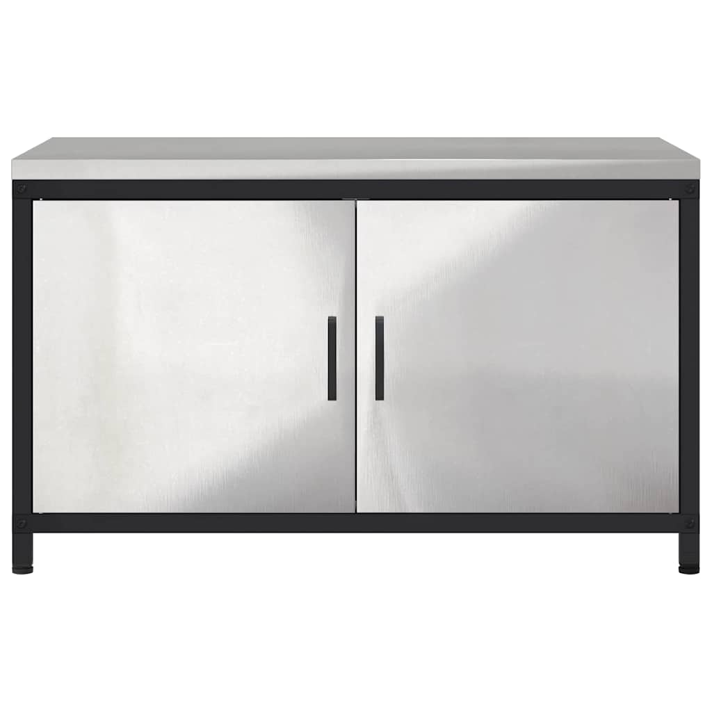 Küchenaufbewahrung HATTEM Silber 90 x 50 x 53 cm Stahl