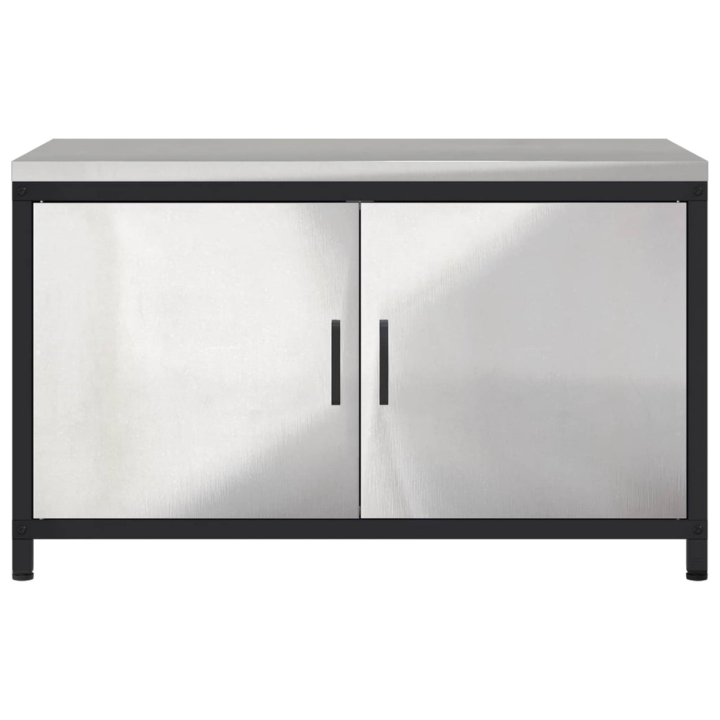 Küchenaufbewahrung HATTEM Silber 90 x 50 x 53 cm Stahl