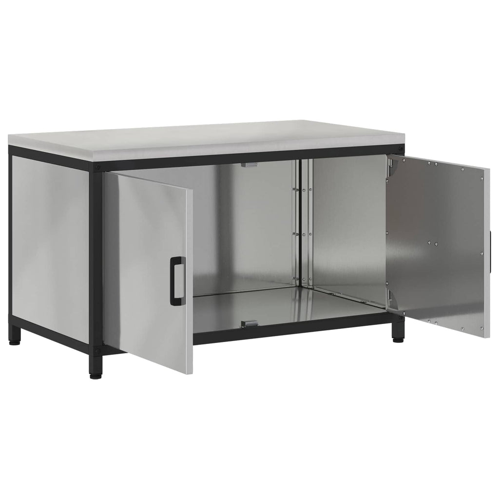 Küchenaufbewahrung HATTEM Silber 90 x 50 x 53 cm Stahl