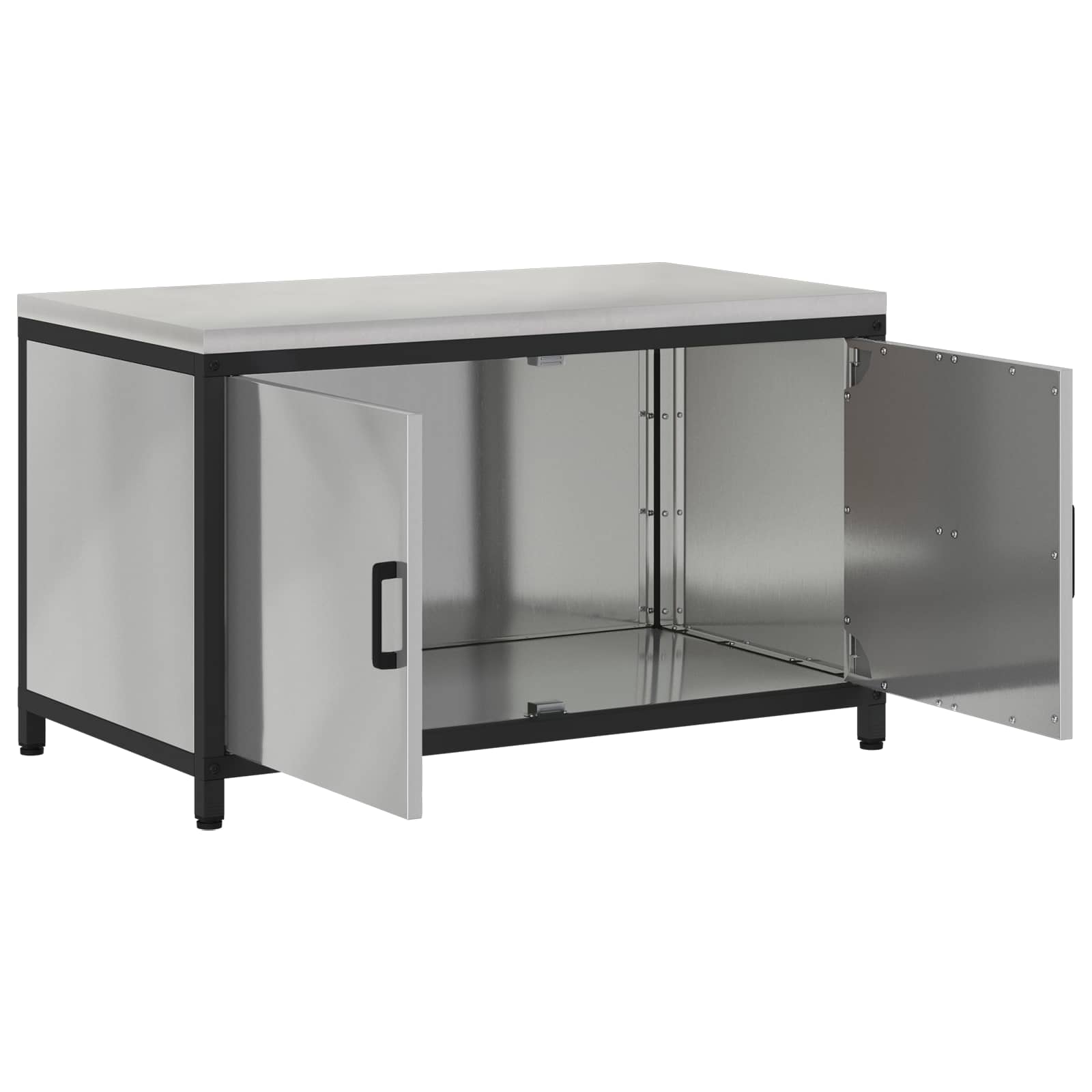 Küchenaufbewahrung HATTEM Silber 90 x 50 x 53 cm Stahl