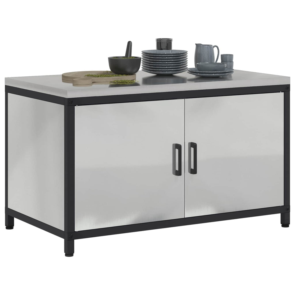 Küchenaufbewahrung HATTEM Silber 90 x 50 x 53 cm Stahl