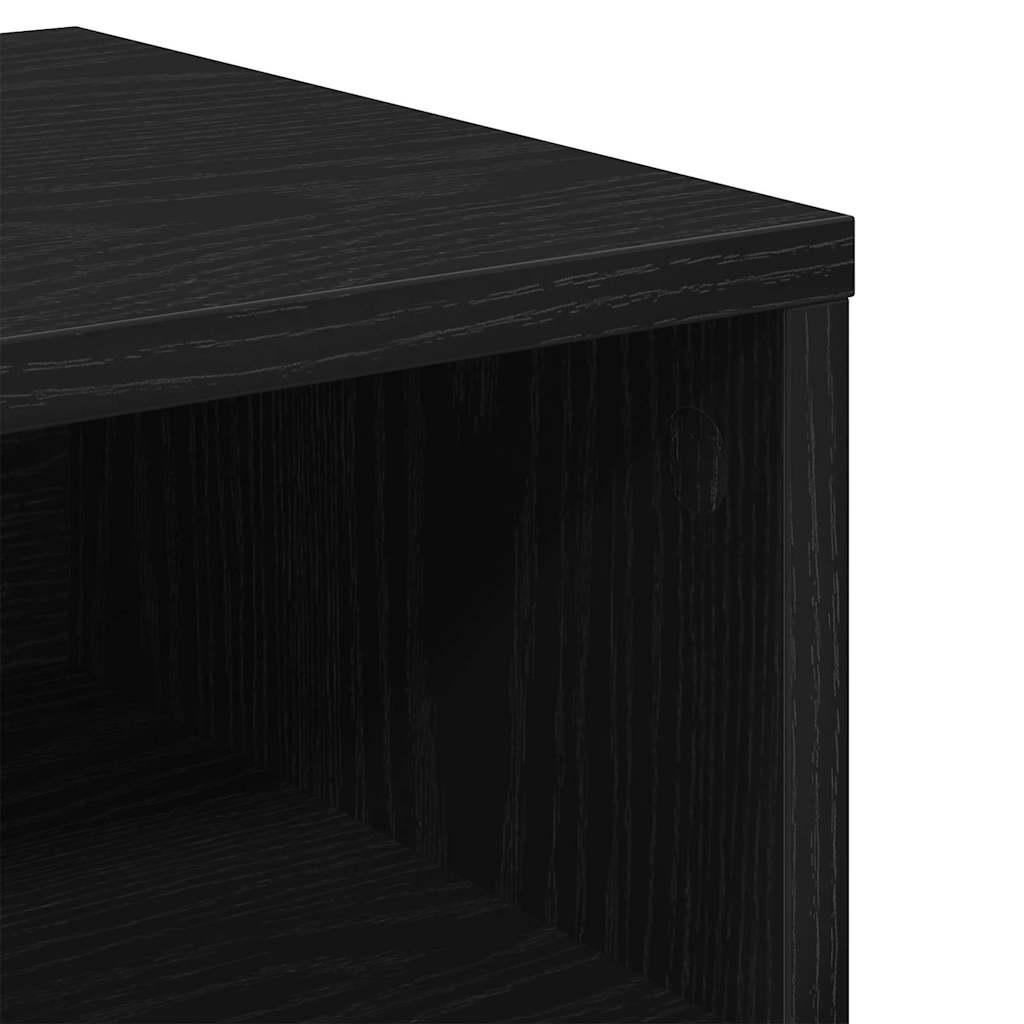 Nachttisch 2 pcs Schwarz Eichen-Optik 40 x 40 x 30 cm