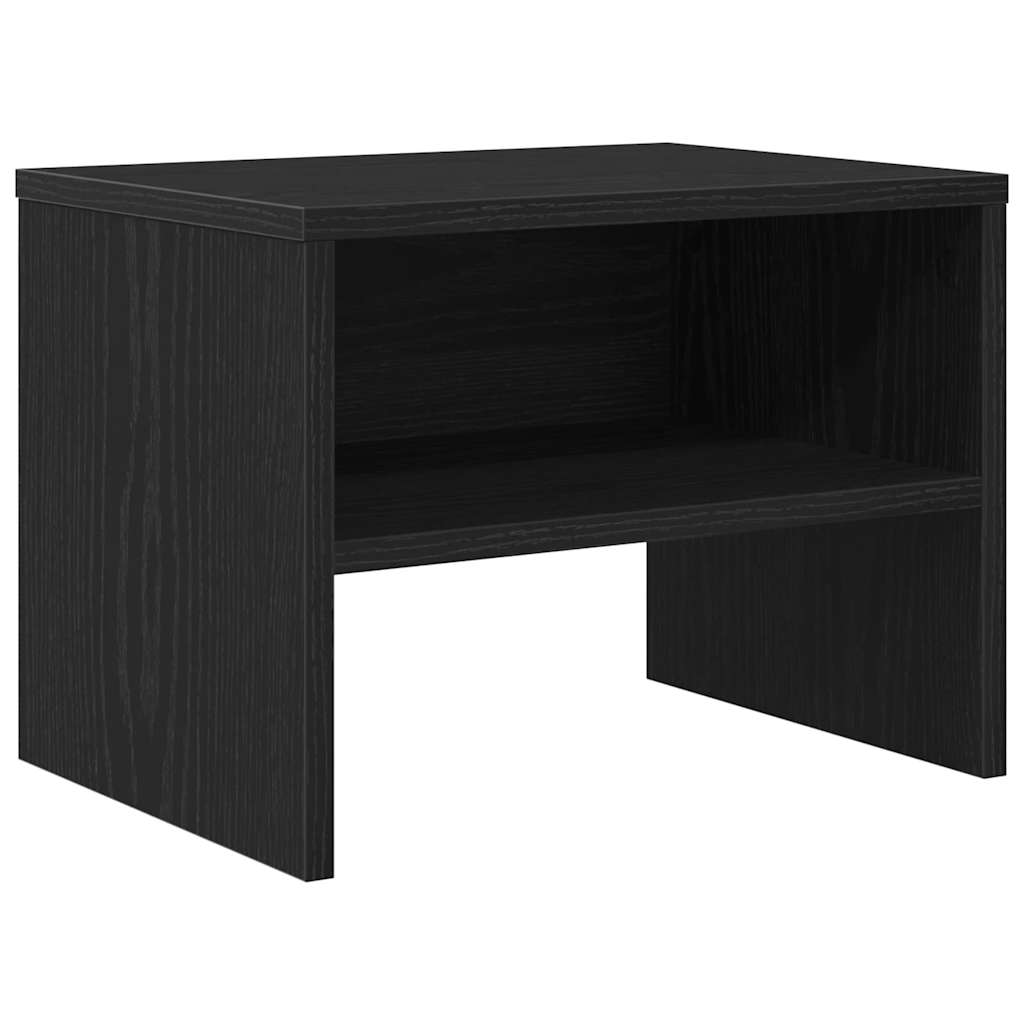 Nachttisch 2 pcs Schwarz Eichen-Optik 40 x 40 x 30 cm