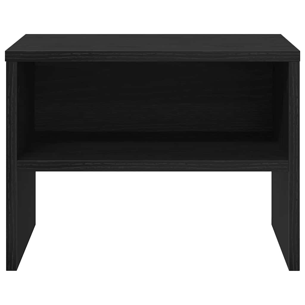 Nachttisch 2 pcs Schwarz Eichen-Optik 40 x 40 x 30 cm