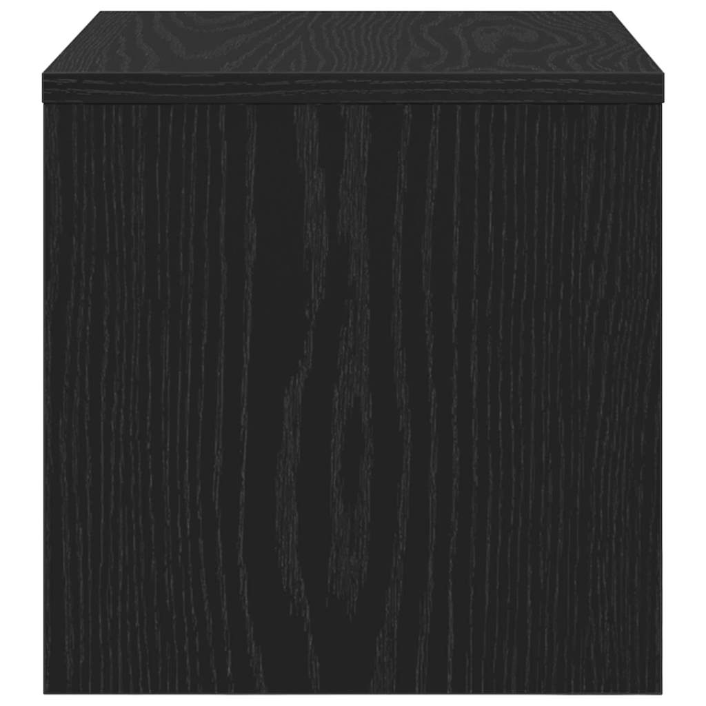Nachttisch 2 pcs Schwarz Eichen-Optik 40 x 40 x 30 cm