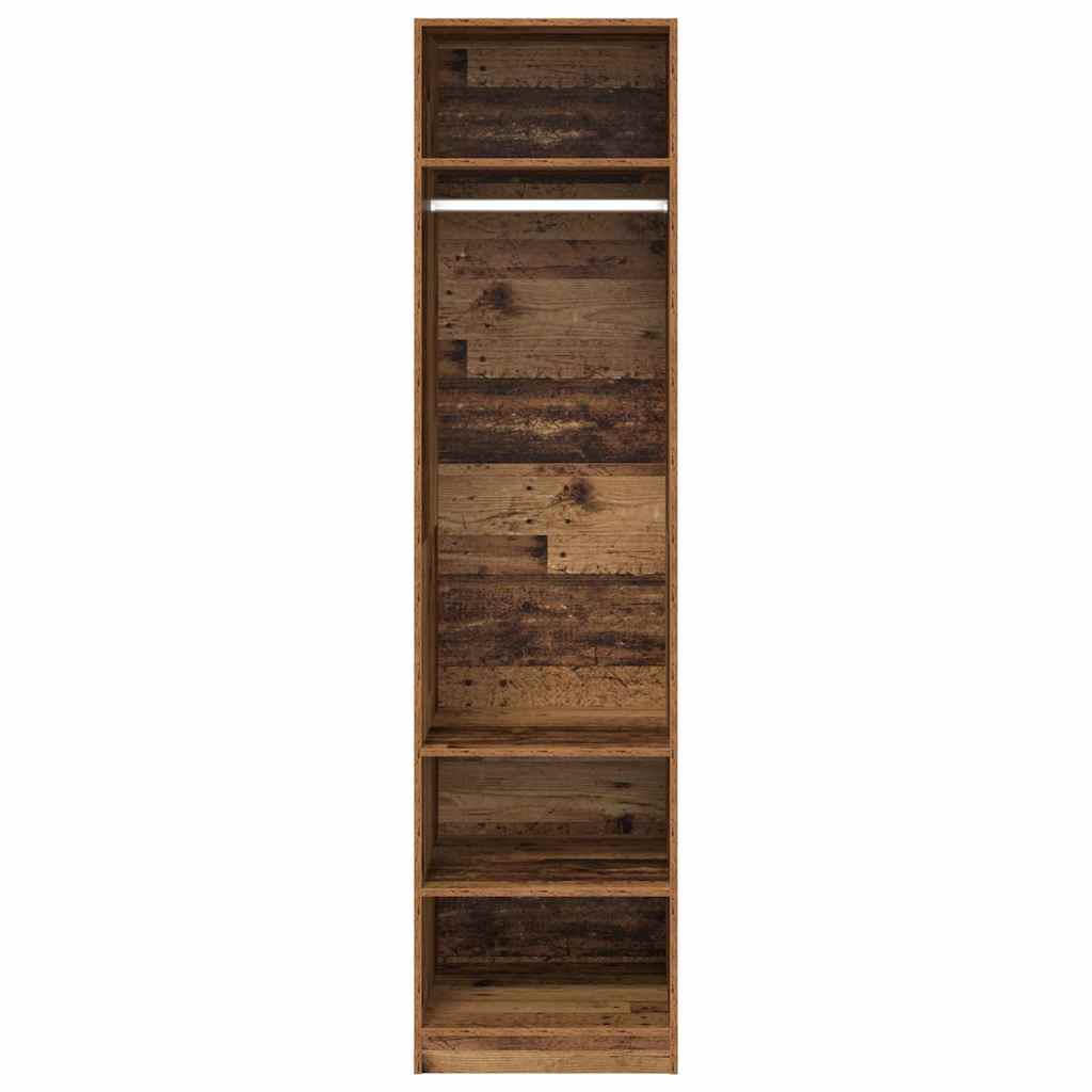 Kleiderschrank mit Regal Altholz 50 x 50 x 200 cm Holzwerkstoff