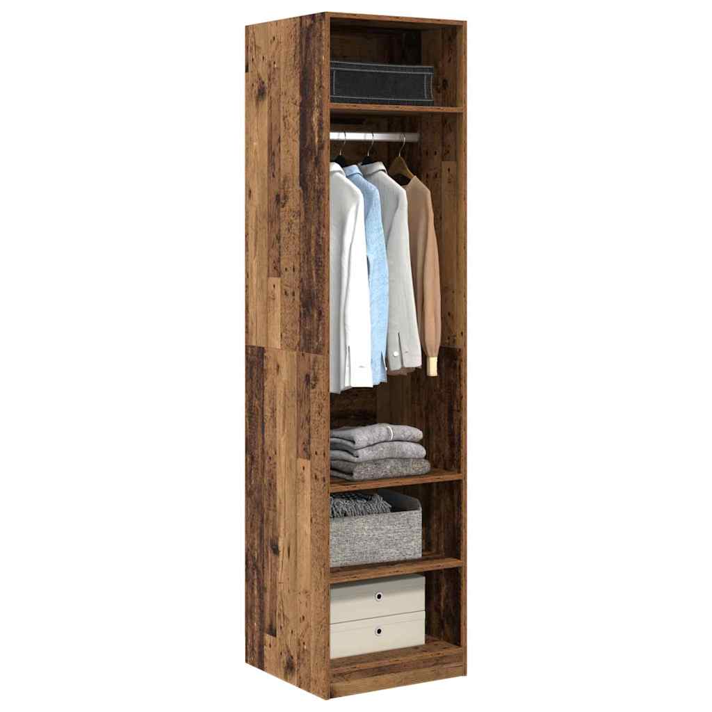Kleiderschrank mit Regal Altholz 50 x 50 x 200 cm Holzwerkstoff