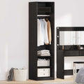 Kleiderschrank mit Regal Schwarz Eichen-Optik 50 x 50 x 200 cm