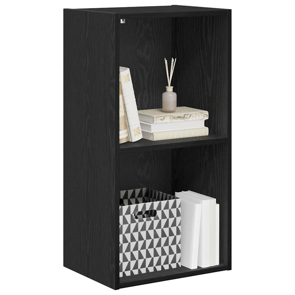 Bücherregal Schwarz Eichen-Optik 40 x 30 x 77 cm Holzwerkstoff