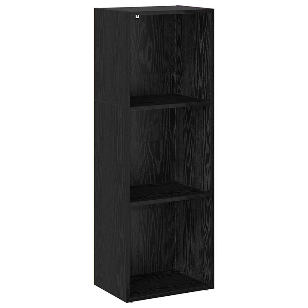 Bücherregal Schwarz Eichen-Optik 40 x 30 x 114 cm Holzwerkstoff