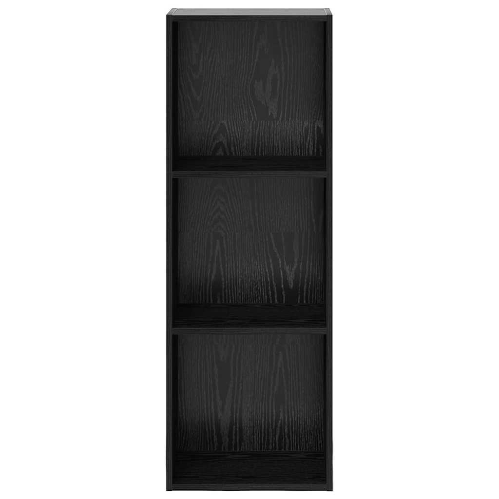 Bücherregal Schwarz Eichen-Optik 40 x 30 x 114 cm Holzwerkstoff