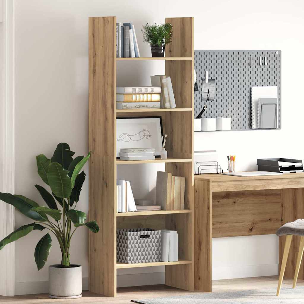 Bücherregal Artisan-Eiche 60 x 35 x 180 cm Holzwerkstoff