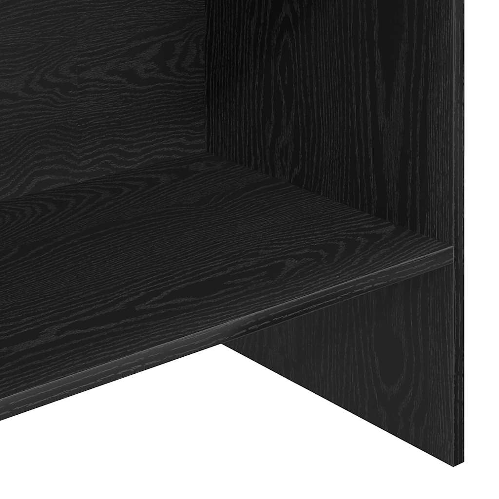 Bücherregal Schwarz Eichen-Optik 60 x 35 x 180 cm Holzwerkstoff