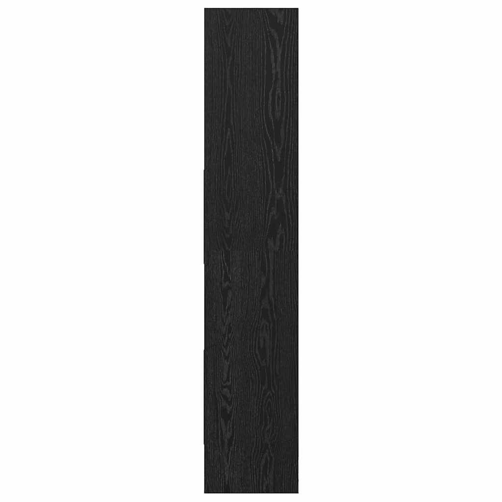 Bücherregal Schwarz Eichen-Optik 60 x 35 x 180 cm Holzwerkstoff
