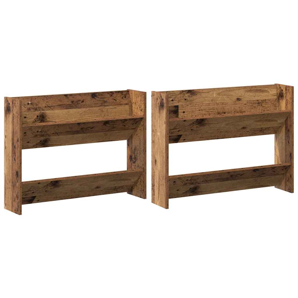 Schuhschrank 2 pcs Altholz 80 x 18 x 60 cm Holzwerkstoff