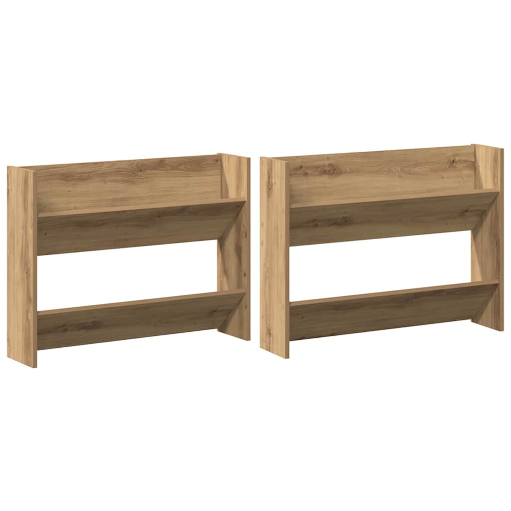Schuhschrank 2 pcs Artisan-Eiche 81 x 18 x 60 cm Holzwerkstoff