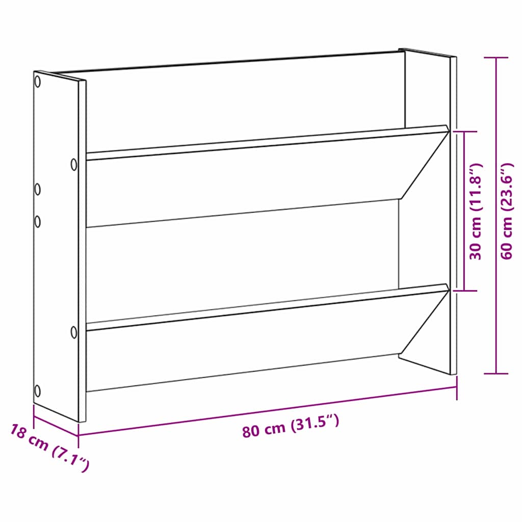 Schuhschrank 2 pcs Artisan-Eiche 81 x 18 x 60 cm Holzwerkstoff