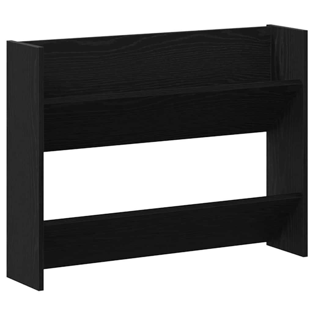 Schuhschrank Schwarz Eichen-Optik 82 x 18 x 60 cm Holzwerkstoff