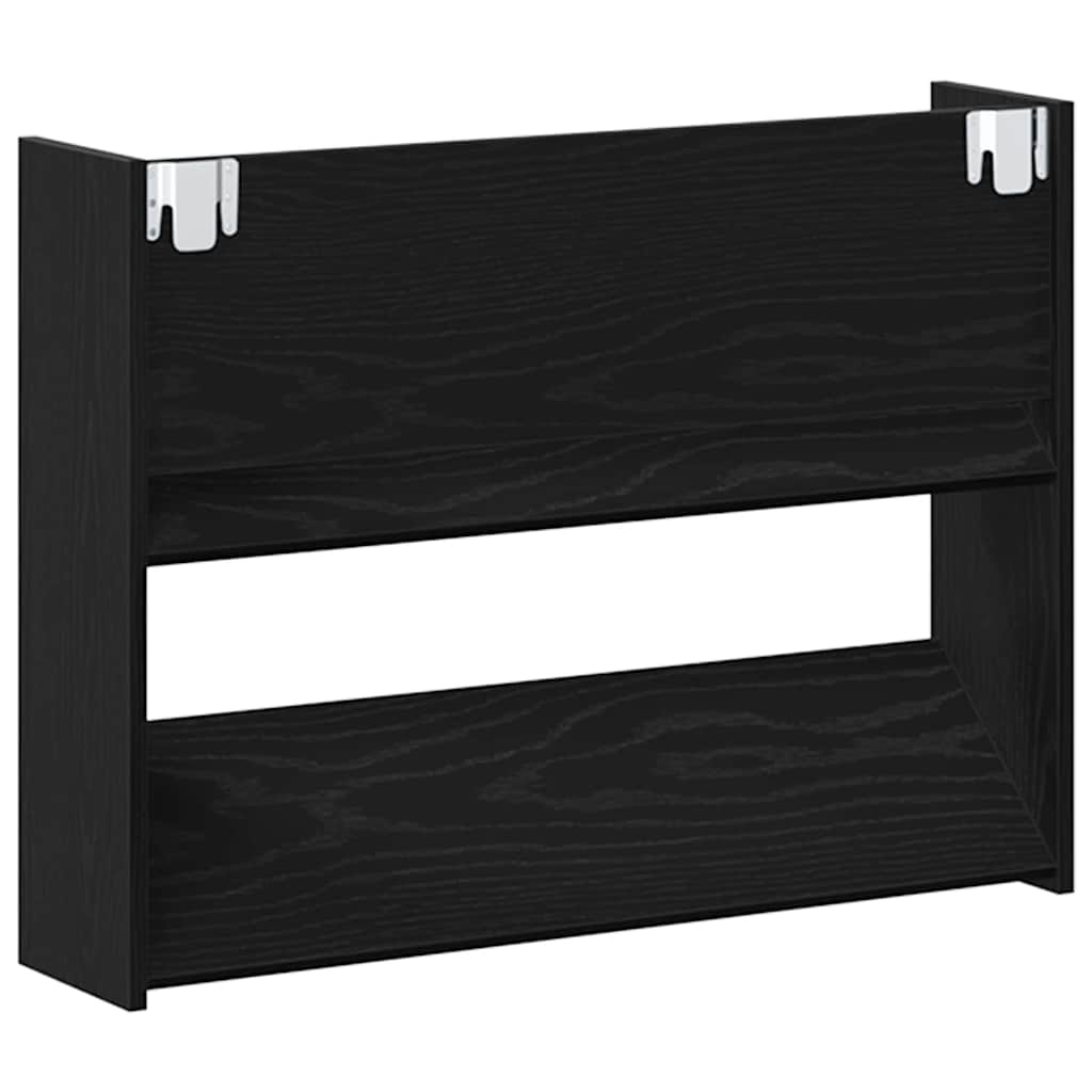 Schuhschrank Schwarz Eichen-Optik 82 x 18 x 60 cm Holzwerkstoff