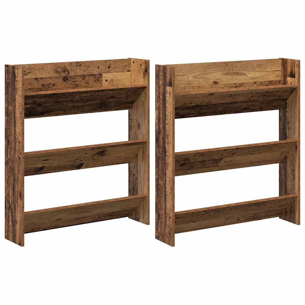 Schuhschrank 2 pcs Altholz 84 x 18 x 90 cm Holzwerkstoff
