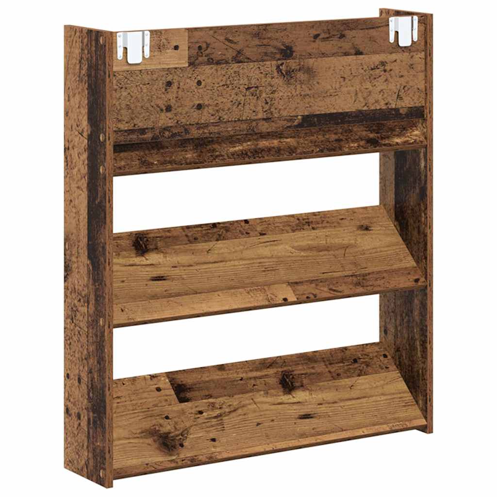 Schuhschrank 2 pcs Altholz 84 x 18 x 90 cm Holzwerkstoff