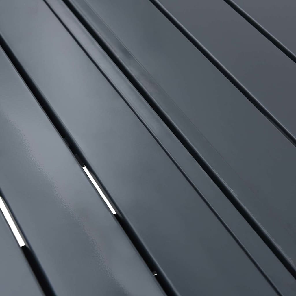 Esstisch für draußen Faltbar Anthrazit 210 x 90 x 73 cm Stahl