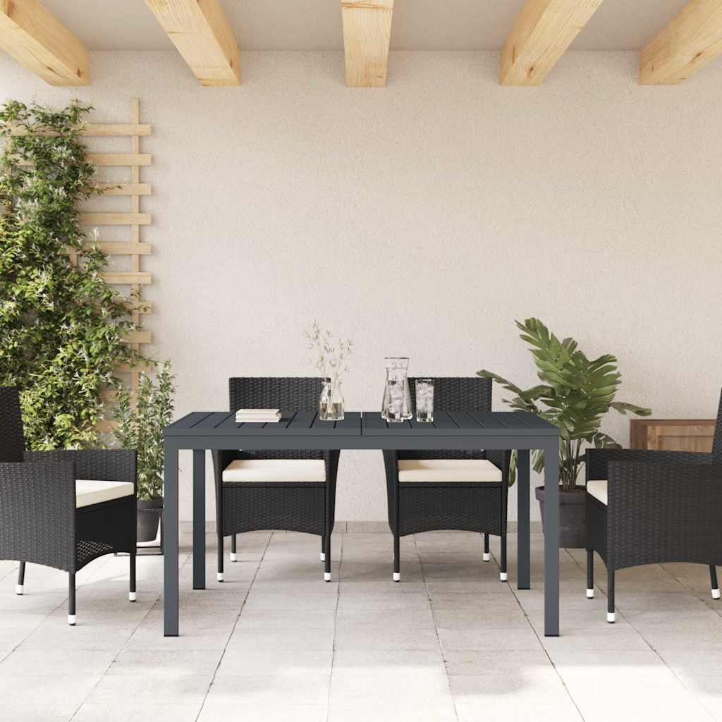 Esstisch für draußen Faltbar Anthrazit 210 x 90 x 73 cm Stahl