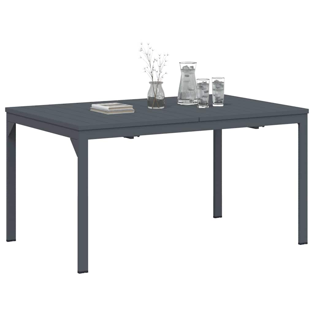 Esstisch für draußen Faltbar Anthrazit 210 x 90 x 73 cm Stahl