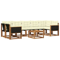 Outdoor-Sofagarnitur mit Kissen 8 pcs Natur und Creme