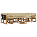 Outdoor-Sofagarnitur mit Kissen 8 pcs Natur und Beige