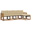 Outdoor-Sofagarnitur mit Kissen 5 pcs Natur und Beige