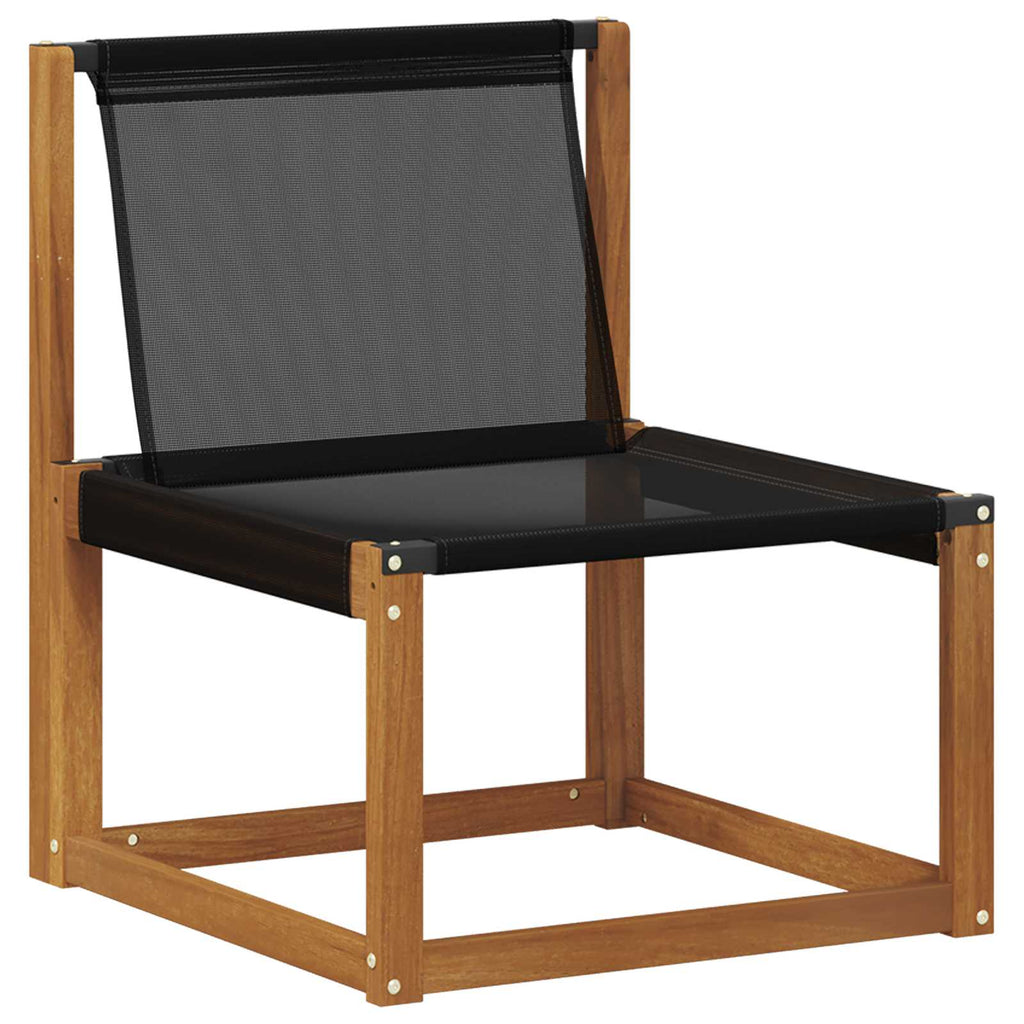 Outdoor-Sofagarnitur mit Kissen 5 pcs Natürlich und Schwarz