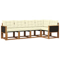 Outdoor-Sofagarnitur mit Kissen 5 pcs Natur und Creme